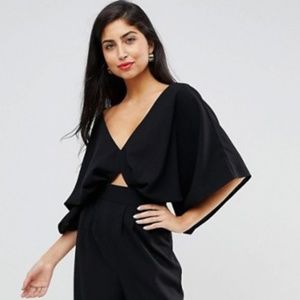 jumpsuit with kimono sleeve and peg leg
